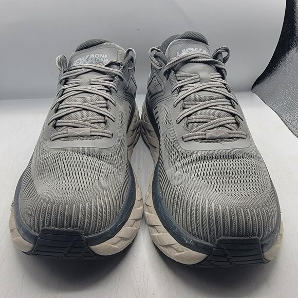 Hoka One One Bondi 7 Mens 12.5 Gray Wild Dove Athletic Running Shoes Casual - Picture 2 of 12